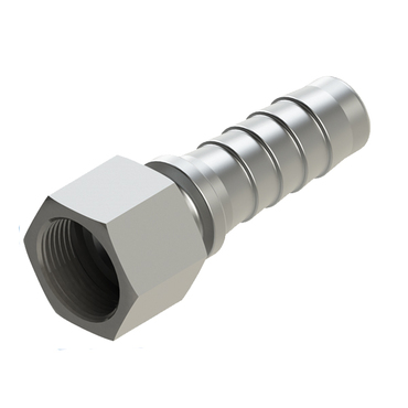 Safety-clamp screw coupling for steam in stainless steel, steel or brass, type SHF-HP/EN - 2-piece, flat-sealing EN14423 - female thread